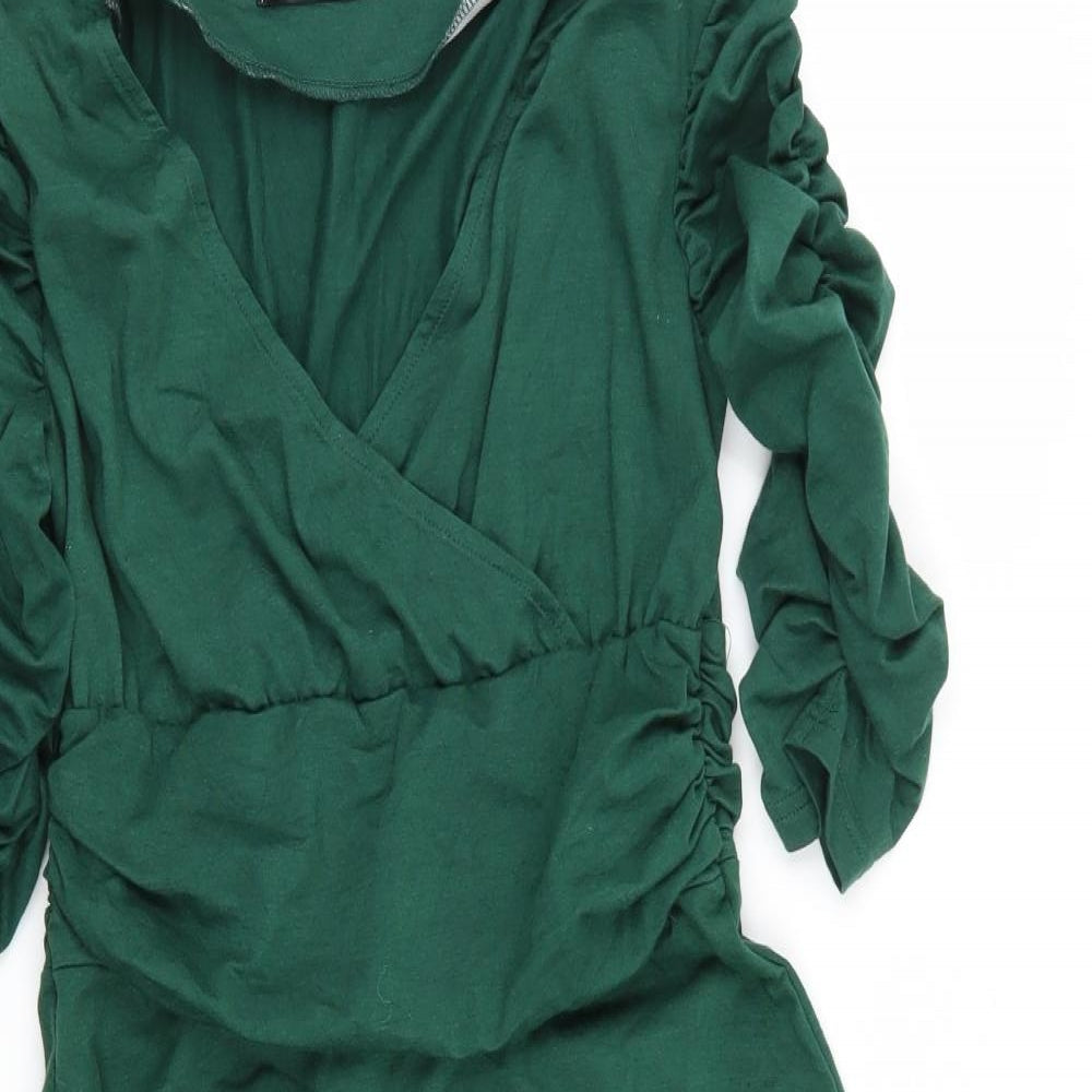 aamikast Womens Green   Fit & Flare  Size L