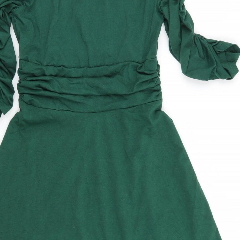 aamikast Womens Green   Fit & Flare  Size L