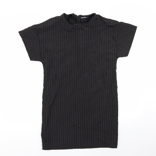 PLT Womens Black Striped  A-Line  Size 6