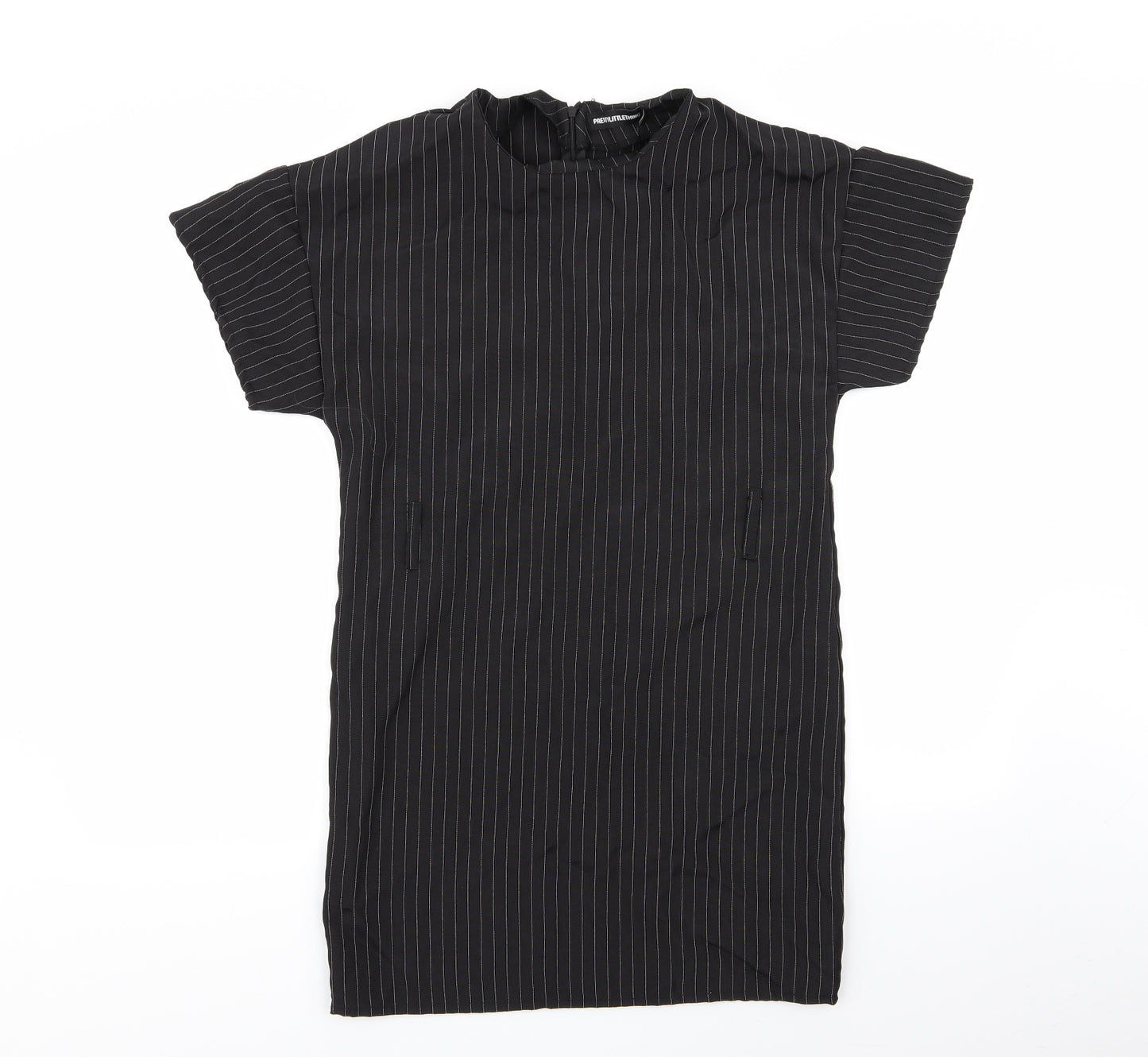 PLT Womens Black Striped  A-Line  Size 6