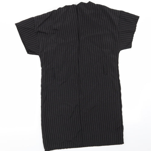 PLT Womens Black Striped  A-Line  Size 6