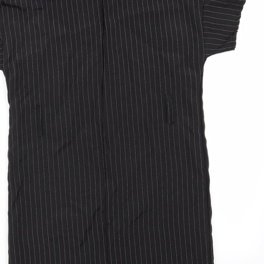 PLT Womens Black Striped  A-Line  Size 6