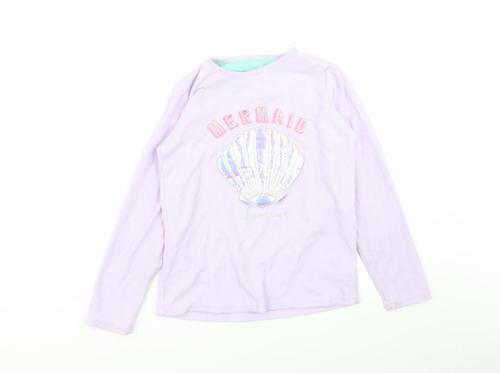 Primark Girls Purple Solid Top Pyjama Top Size 10-11 Years