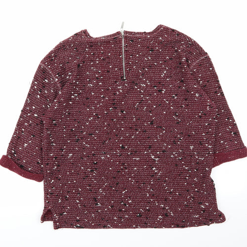 made for me Womens Purple Geometric  Pullover Jumper Size 16