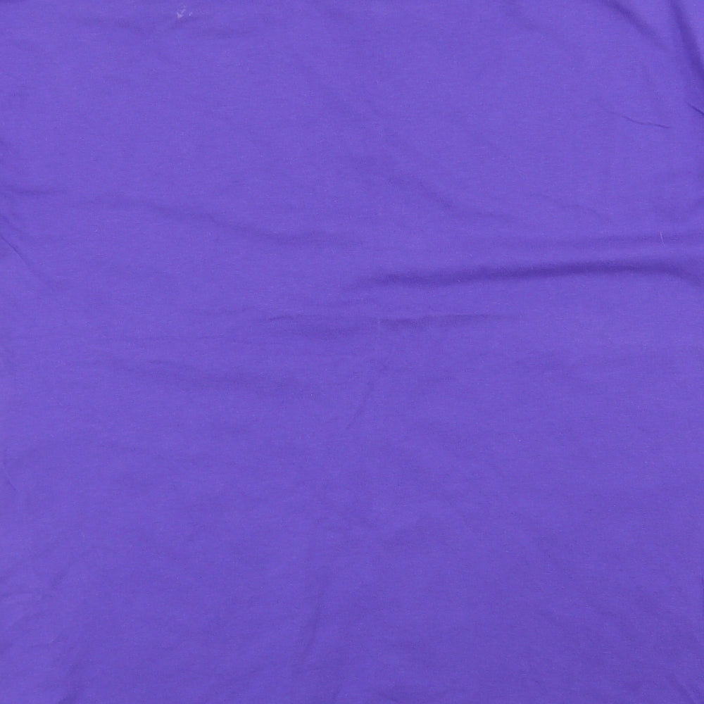 Hot Tuna Womens Purple Geometric  Basic T-Shirt Size 14