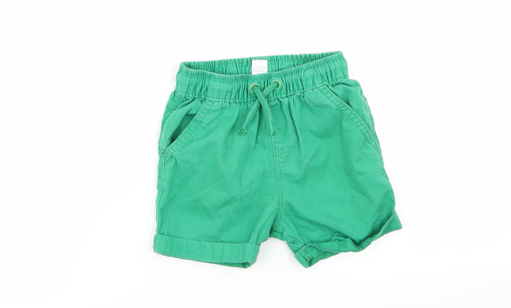 Asda George Boys Green Capri Trousers Size 12-18 Months - chino shorts