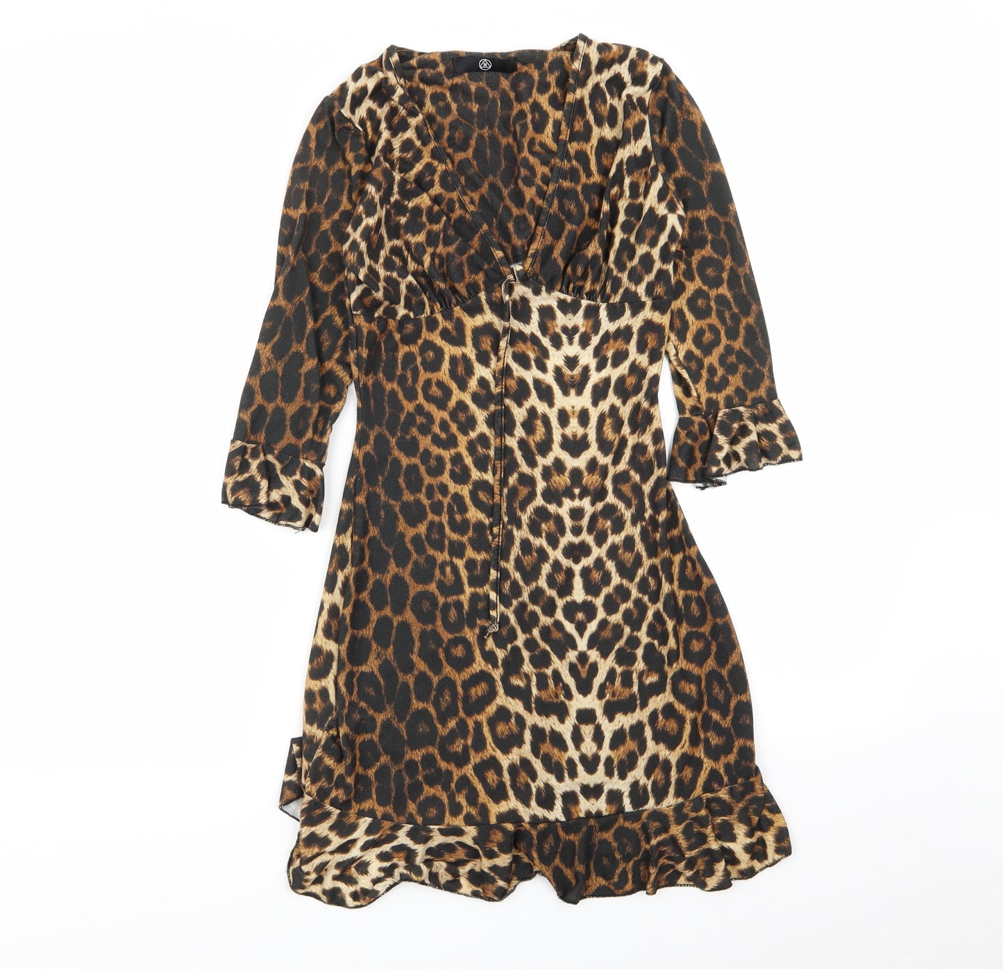 Missguided Womens Multicoloured Animal Print  A-Line  Size 6