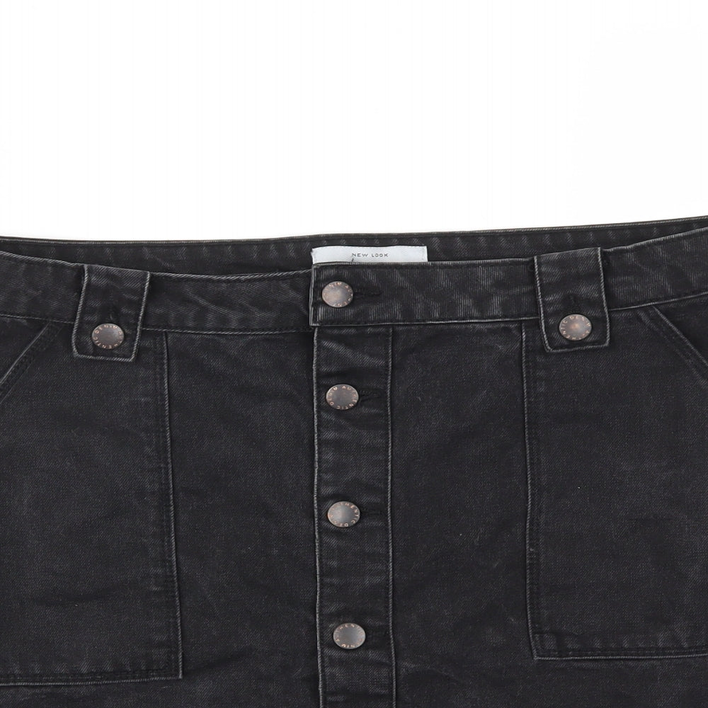 New Look Womens Black   A-Line Skirt Size 14