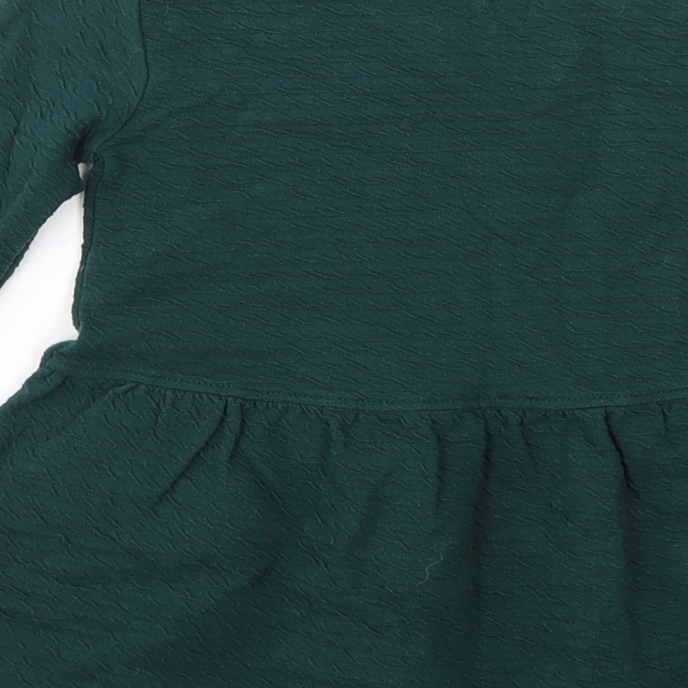H&M Girls Green   Jumper Dress  Size 3-4 Years
