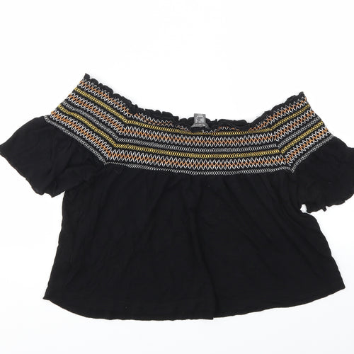 Primark Womens Black   Basic T-Shirt Size 8
