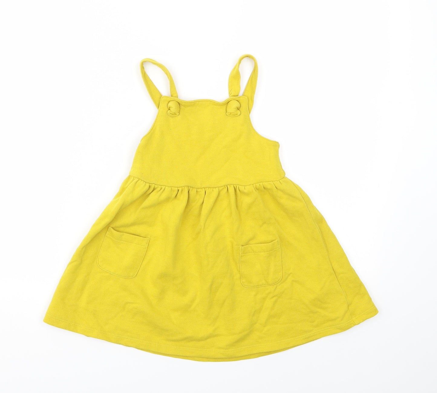 M&S Girls Yellow   Fit & Flare  Size 3-4 Years
