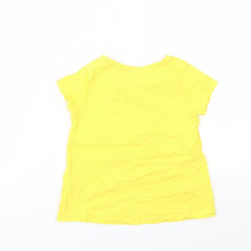 TU Girls Yellow   Basic T-Shirt Size 3-4 Years