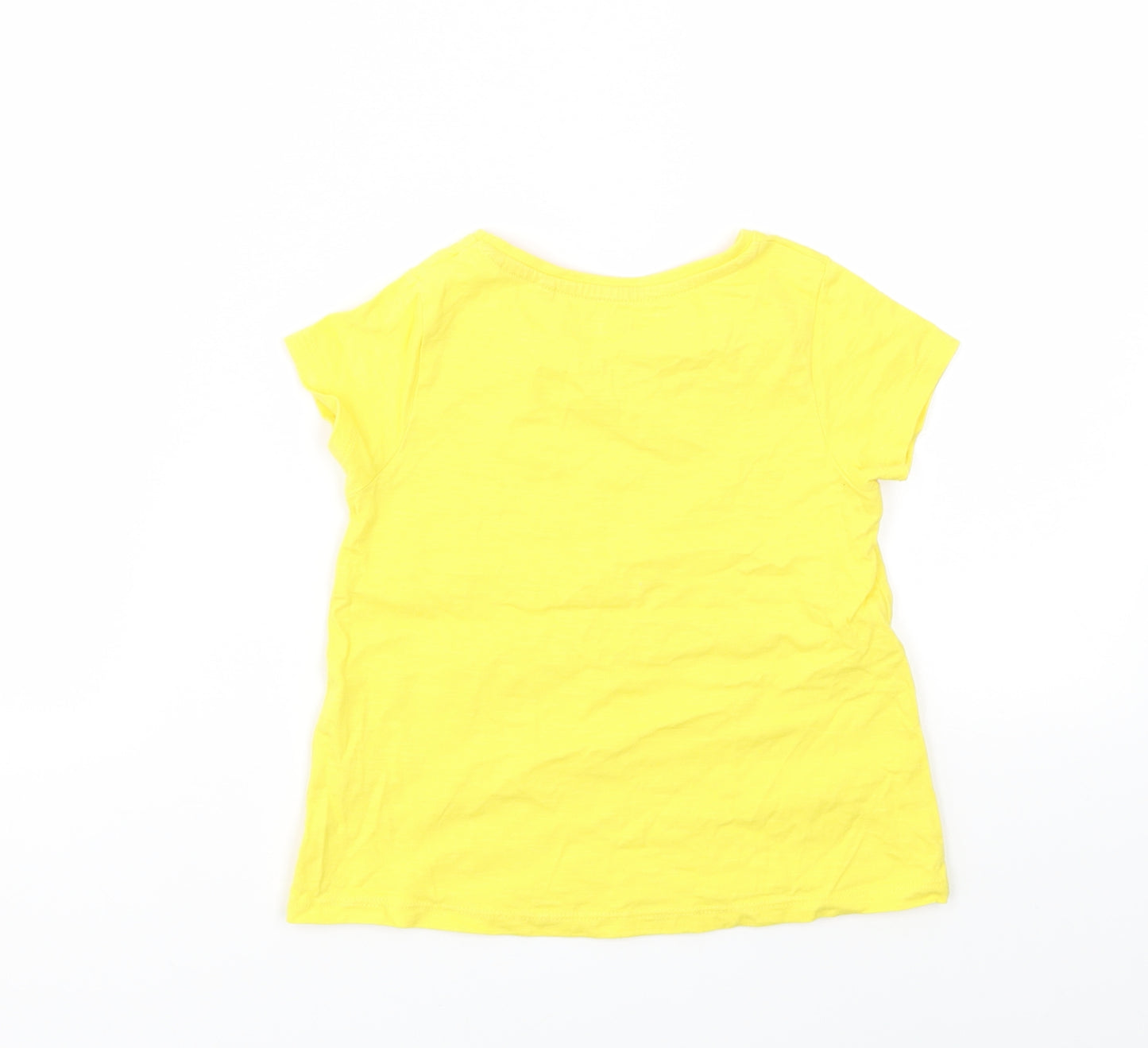 TU Girls Yellow   Basic T-Shirt Size 3-4 Years