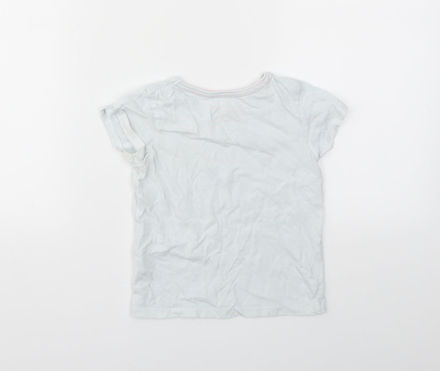 Primark Girls Blue   Basic T-Shirt Size 4-5 Years