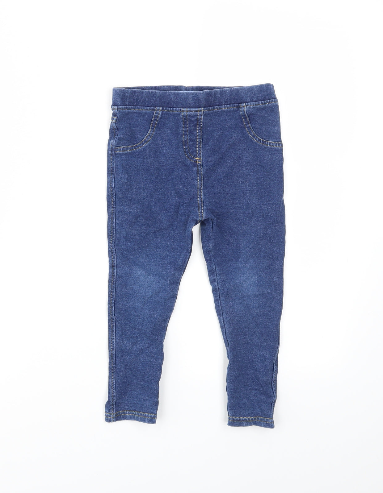 M&S Girls Blue   Capri Trousers Size 3-4 Years