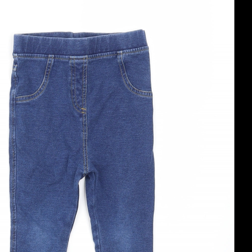M&S Girls Blue   Capri Trousers Size 3-4 Years