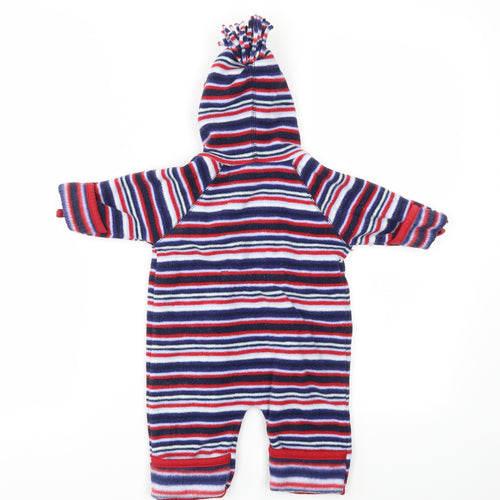 JoJo Maman Boys Multicoloured Striped  Babygrow One-Piece Size 3-6 Months