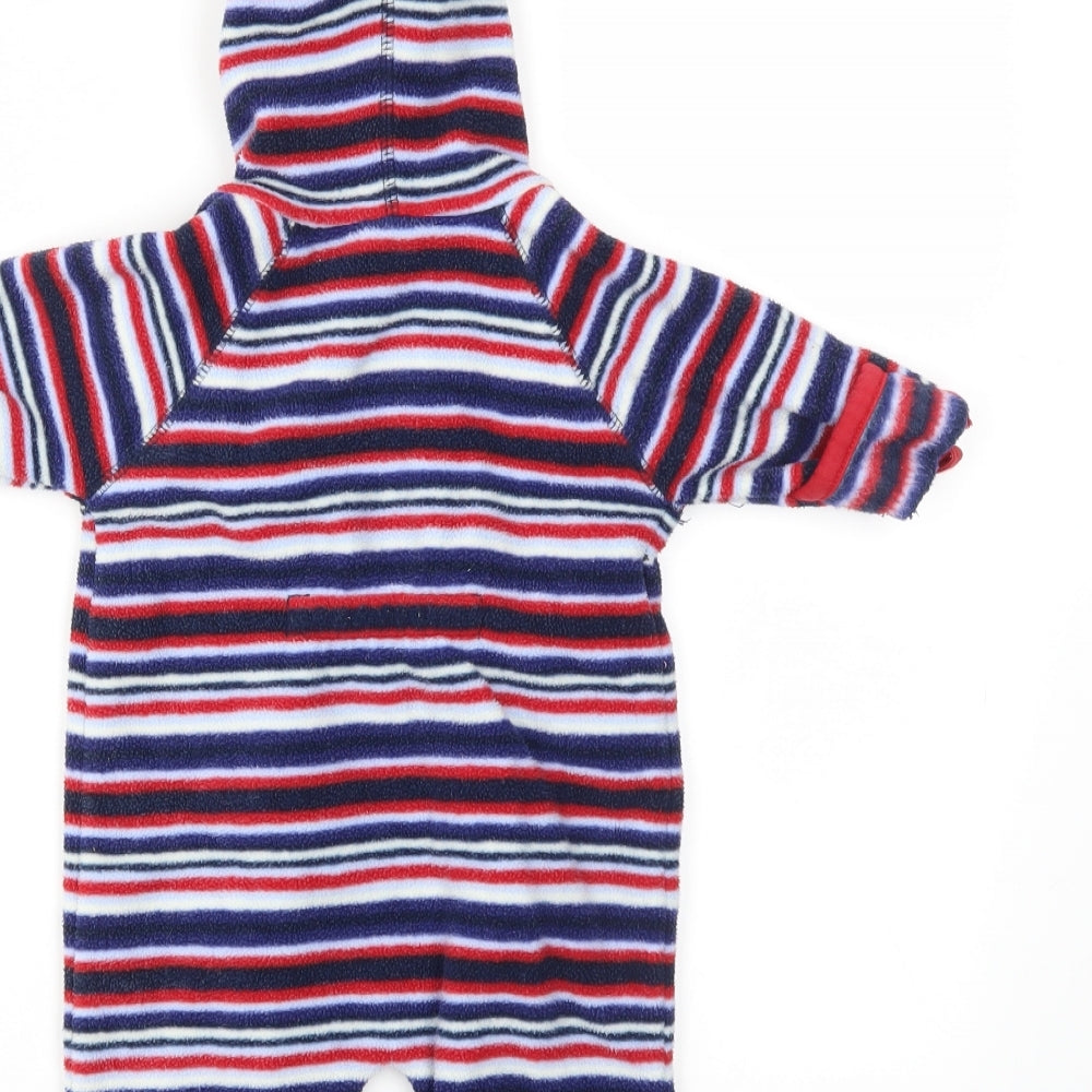 JoJo Maman Boys Multicoloured Striped  Babygrow One-Piece Size 3-6 Months