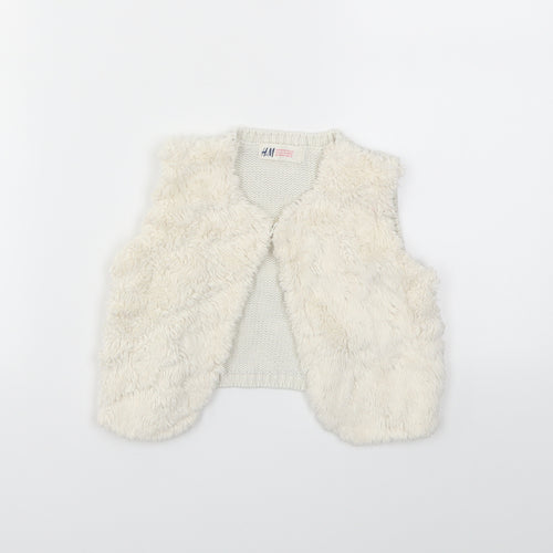 H&M Girls Ivory   Basic Jacket Jacket Size 3-4 Years