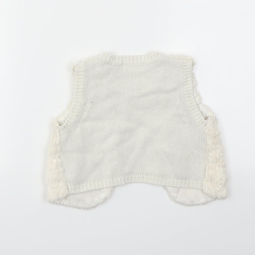 H&M Girls Ivory   Basic Jacket Jacket Size 3-4 Years