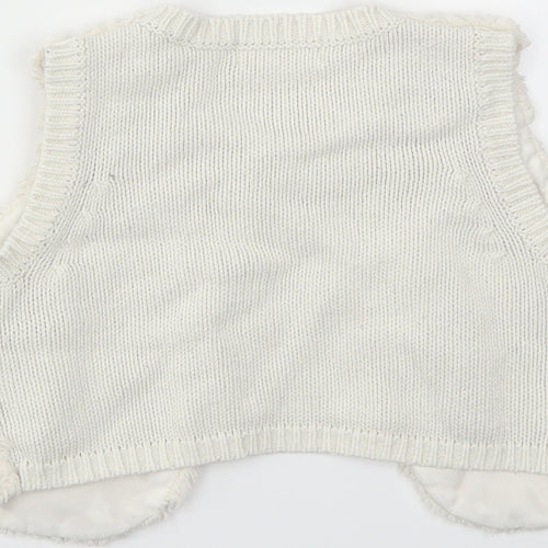 H&M Girls Ivory   Basic Jacket Jacket Size 3-4 Years