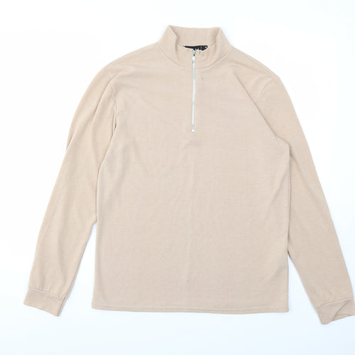 BOOHOO MAN Mens Beige   Pullover Sweatshirt Size M