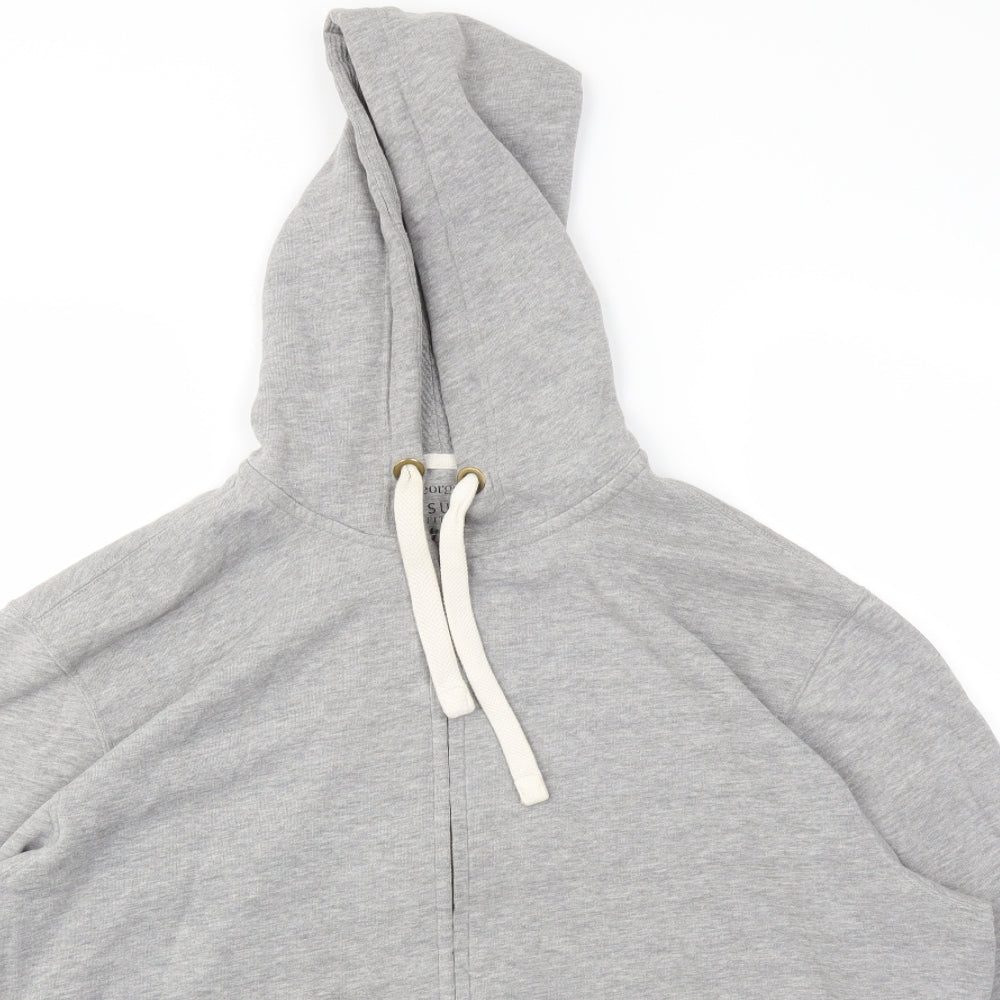George Mens Grey   Full Zip Hoodie Size XL