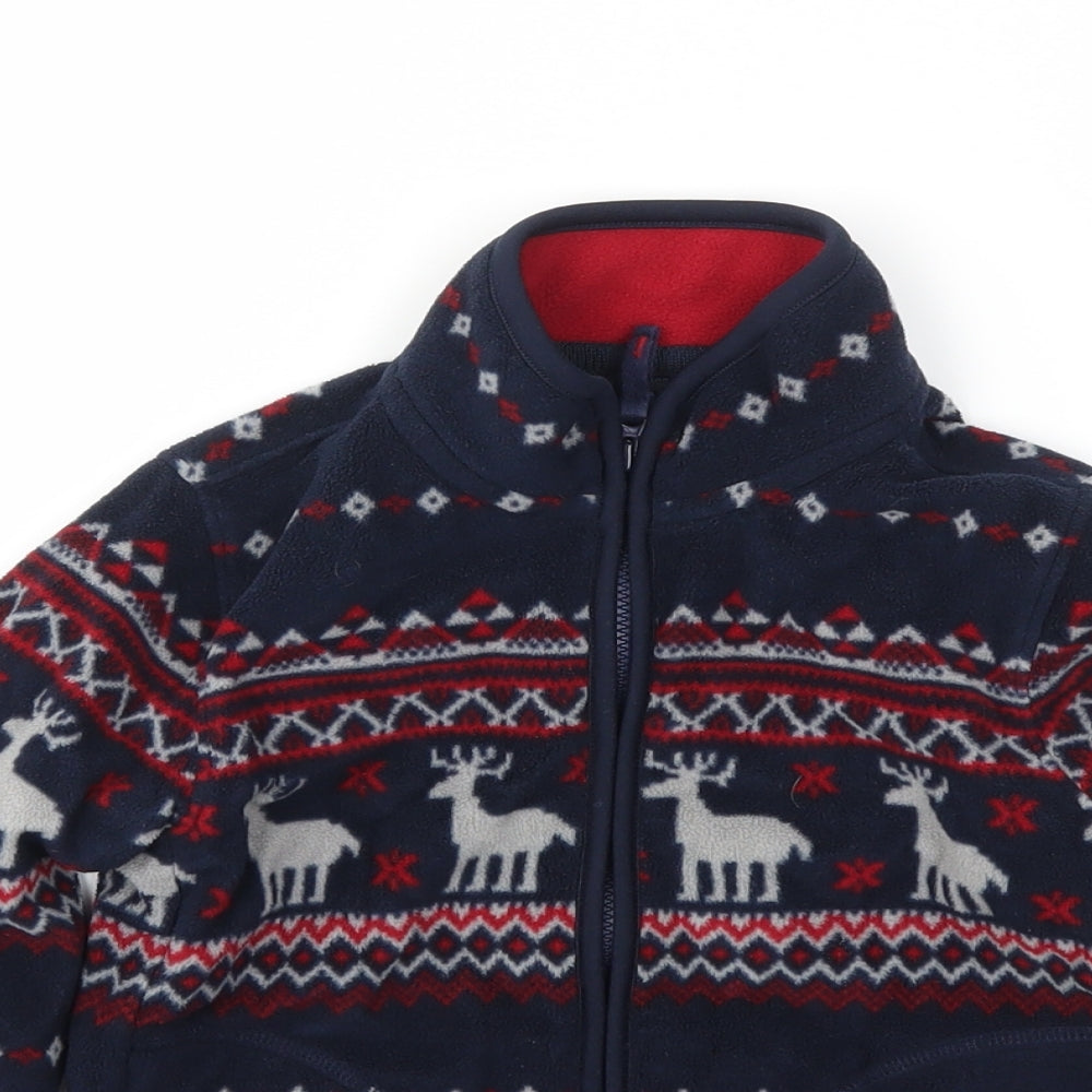 Uniqlo Boys Multicoloured Animal Print  Full Zip Jumper Size 3-4 Years