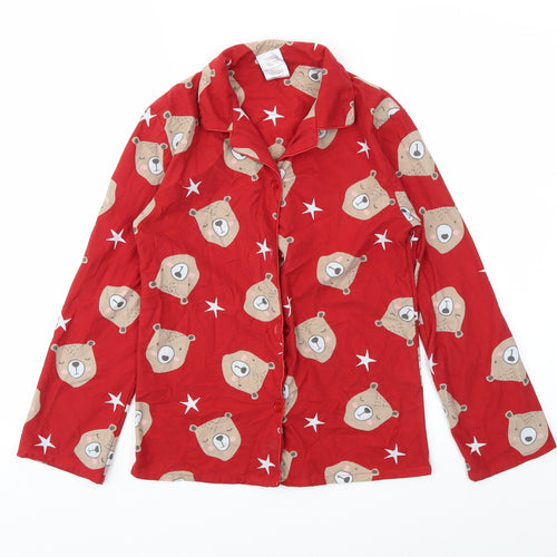 GIRLS Girls Red Animal Print  Top Pyjama Top Size 10-11 Years