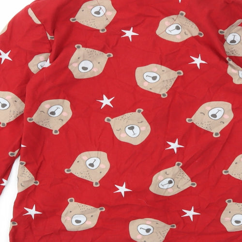GIRLS Girls Red Animal Print  Top Pyjama Top Size 10-11 Years