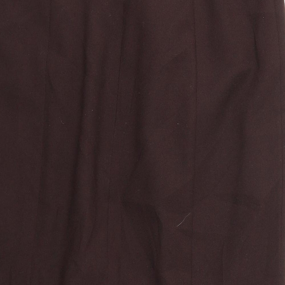 Preworn Womens Brown Houndstooth  Flare Skirt Size 16