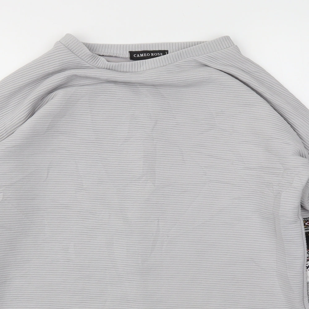 CEMEO ROSE Womens Grey Houndstooth  Jumper Dress  Size L