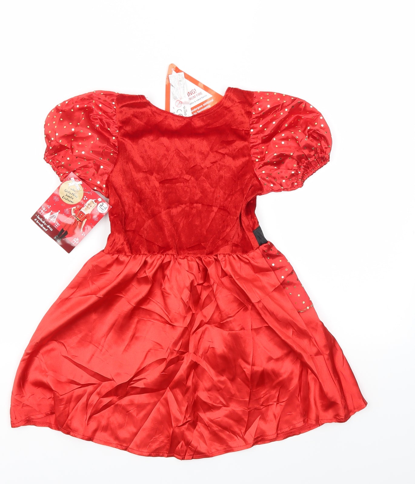 WILKO Girls Red   Fit & Flare  Size 3-4 Years