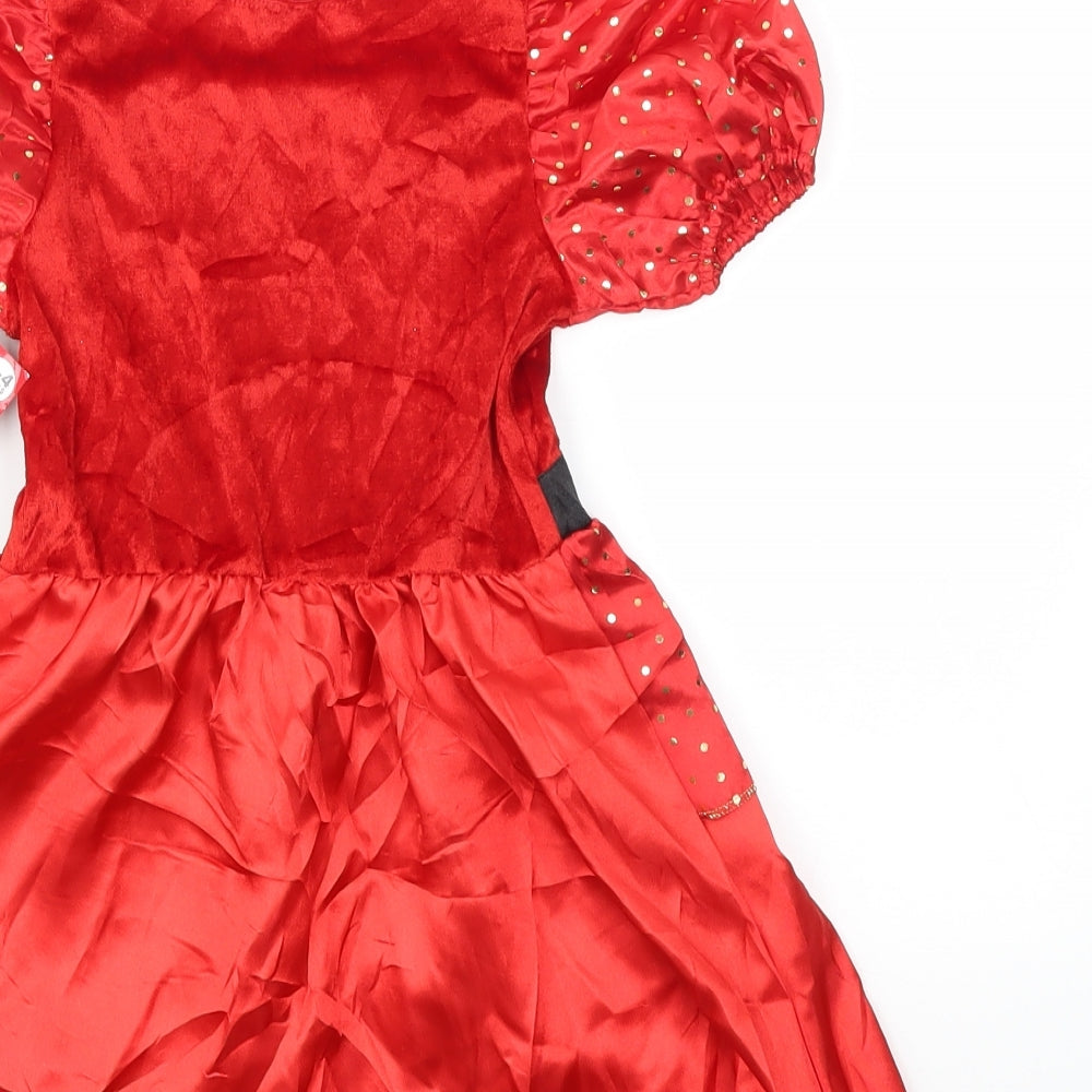 WILKO Girls Red   Fit & Flare  Size 3-4 Years