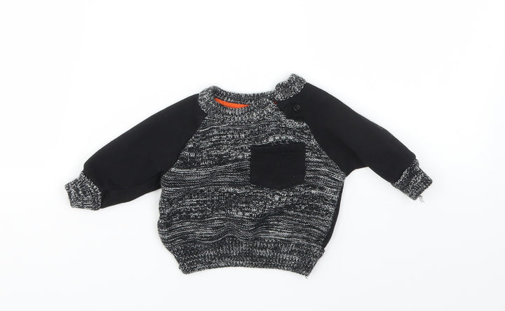Primark Boys Black Pullover Jumper Size 0-3 Months