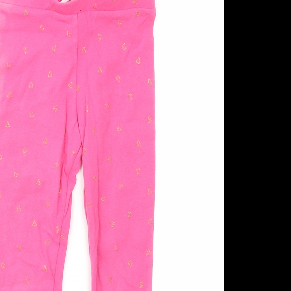 H&M Girls Multicoloured Floral  Capri Trousers Size 4-5 Years