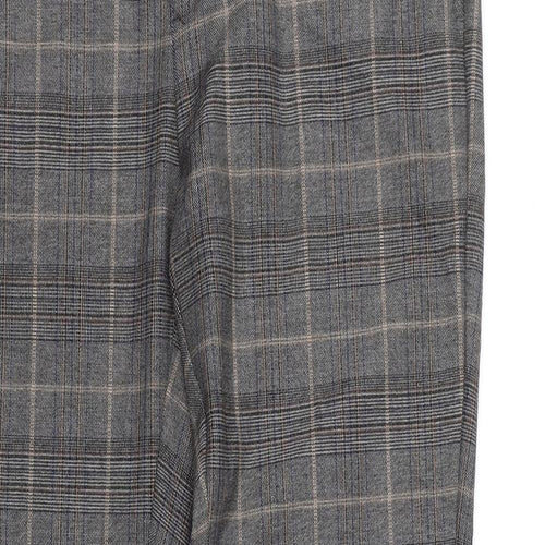 River Island Womens Grey Check  Carrot Trousers Size 34 L25.5 in