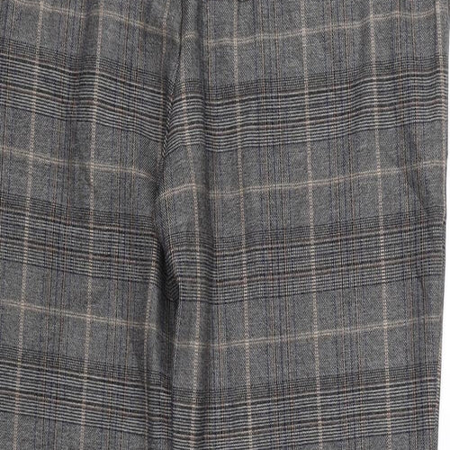River Island Womens Grey Check  Carrot Trousers Size 34 L25.5 in