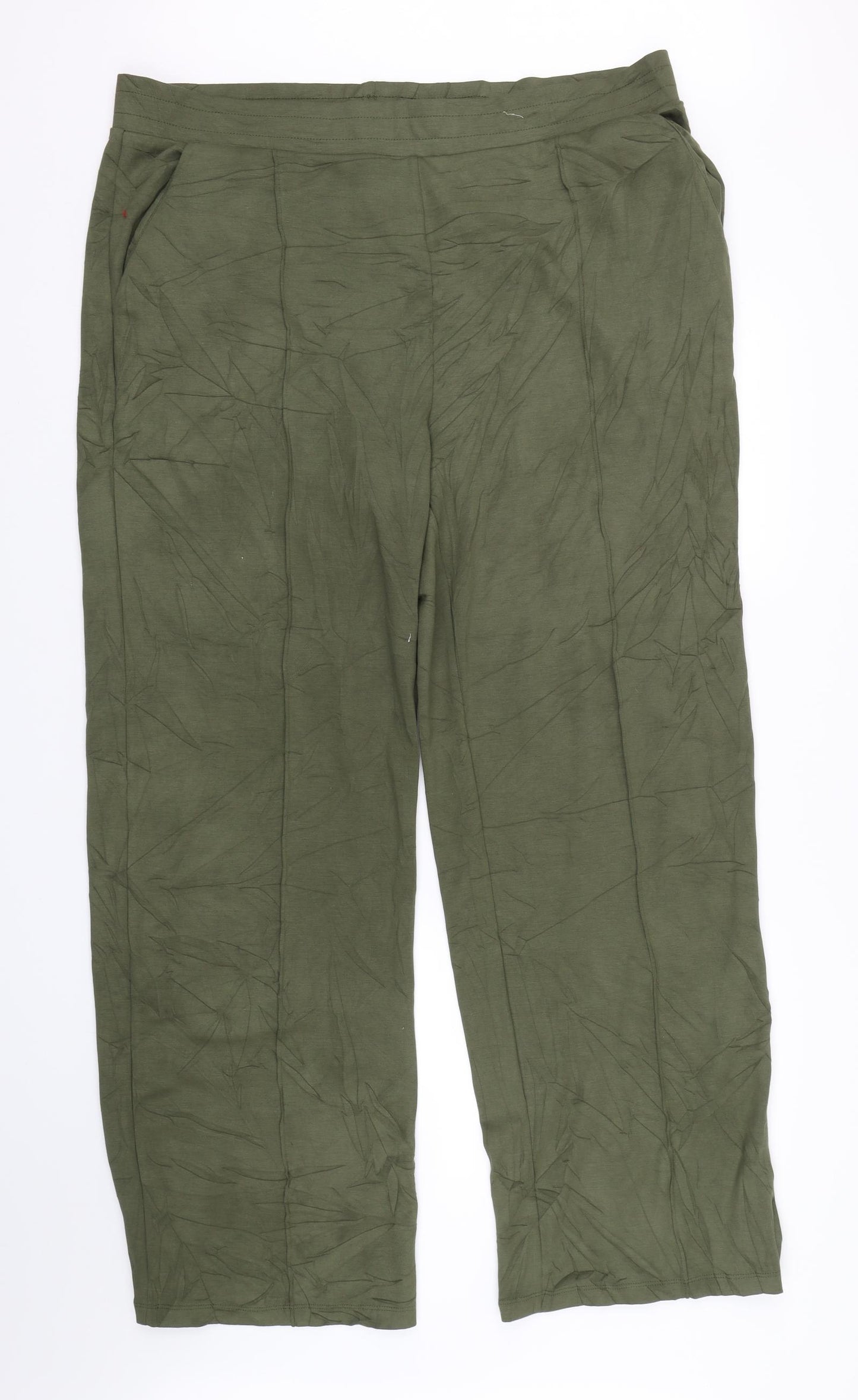 TU Womens Green   Capri Trousers Size 20 L31 in