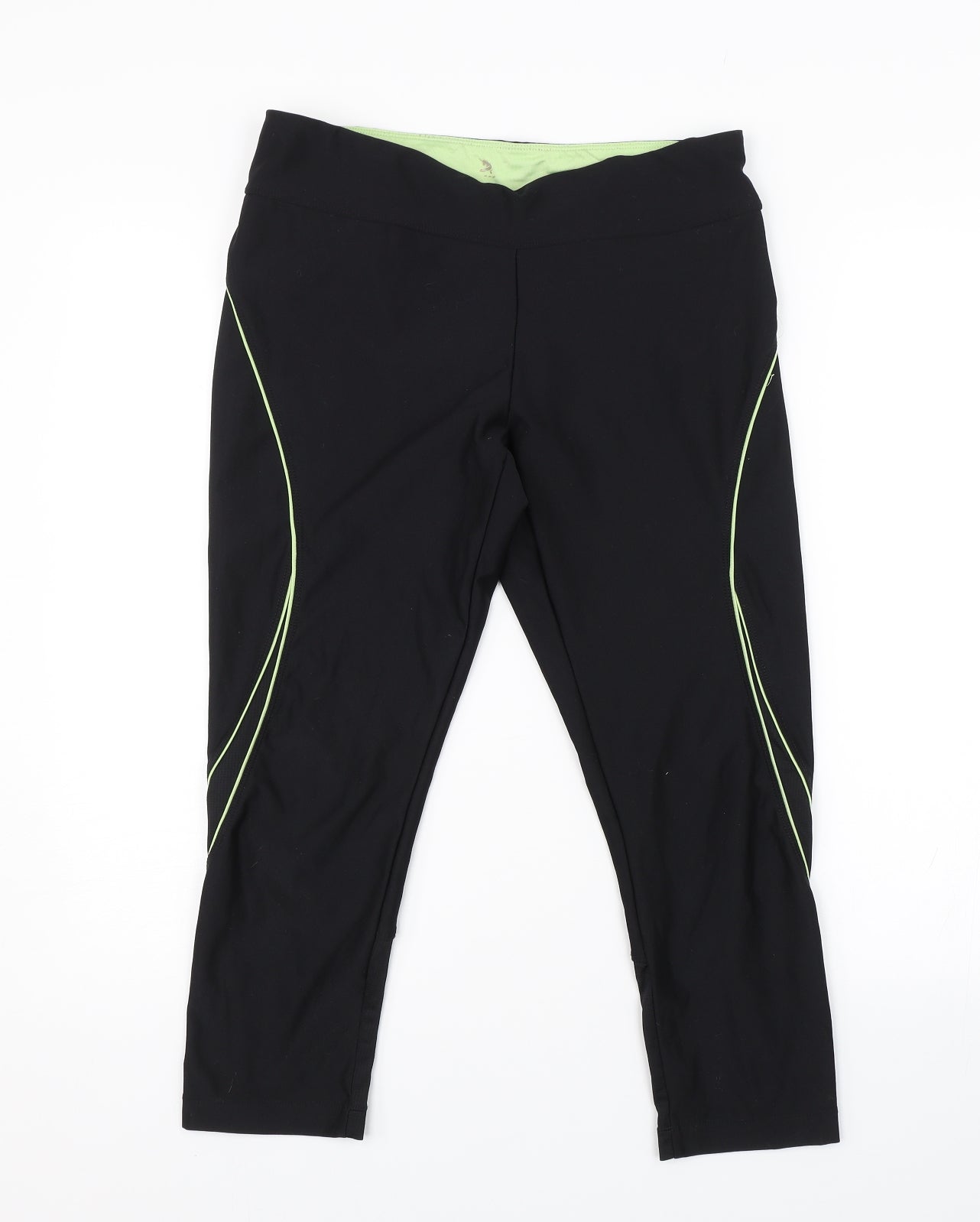 Primark Womens Black   Cropped Leggings Size 14 L20 in