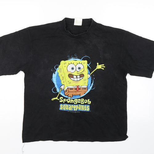 Primark Mens Black    Pyjama Top Size M  - spongebob square pants
