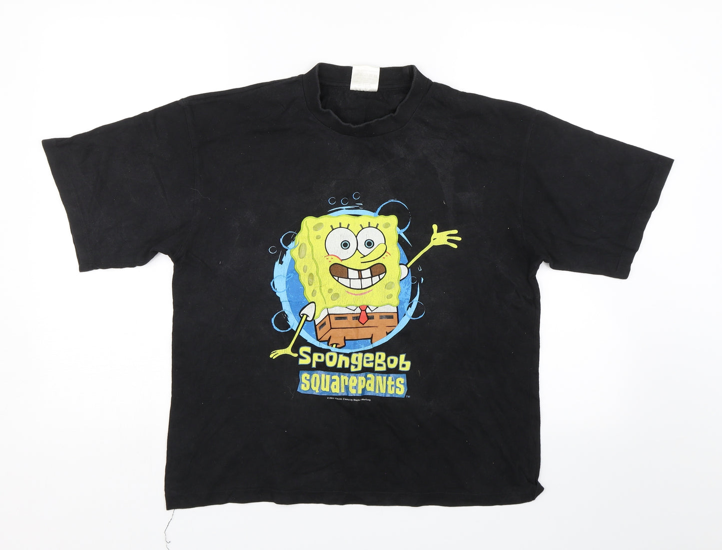 Primark Mens Black    Pyjama Top Size M  - spongebob square pants
