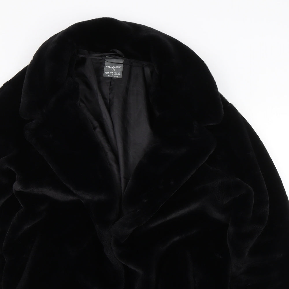 Primark Womens Black   Overcoat Coat Size 14