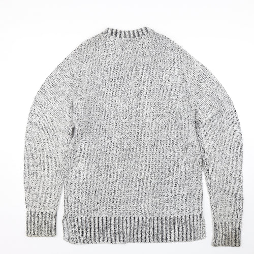 H&M Mens Grey  Knit Pullover Jumper Size M