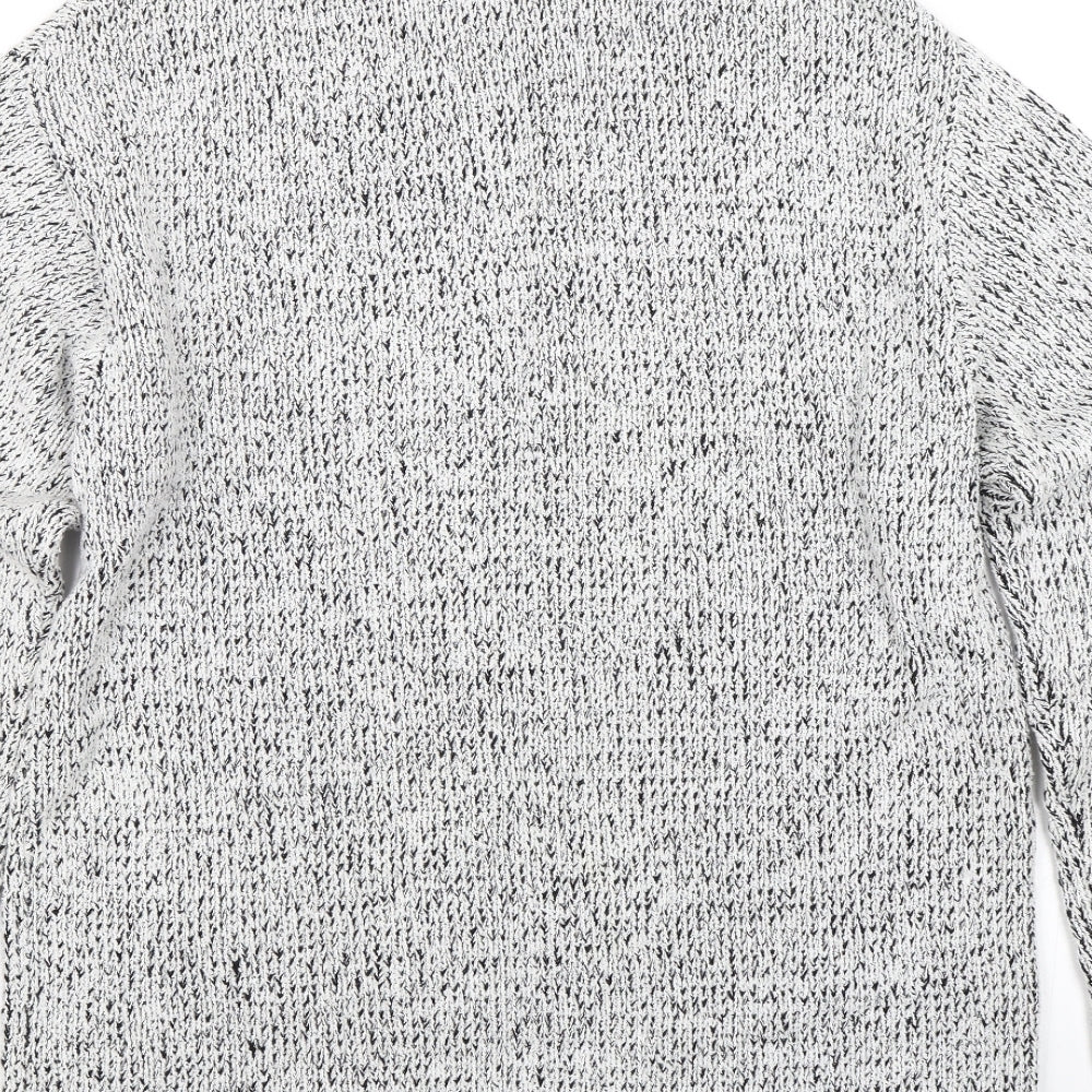 H&M Mens Grey  Knit Pullover Jumper Size M