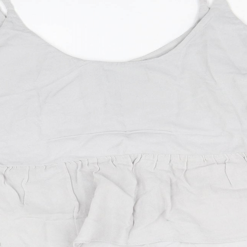 Topshop Womens Grey   Cropped Tank Size 12