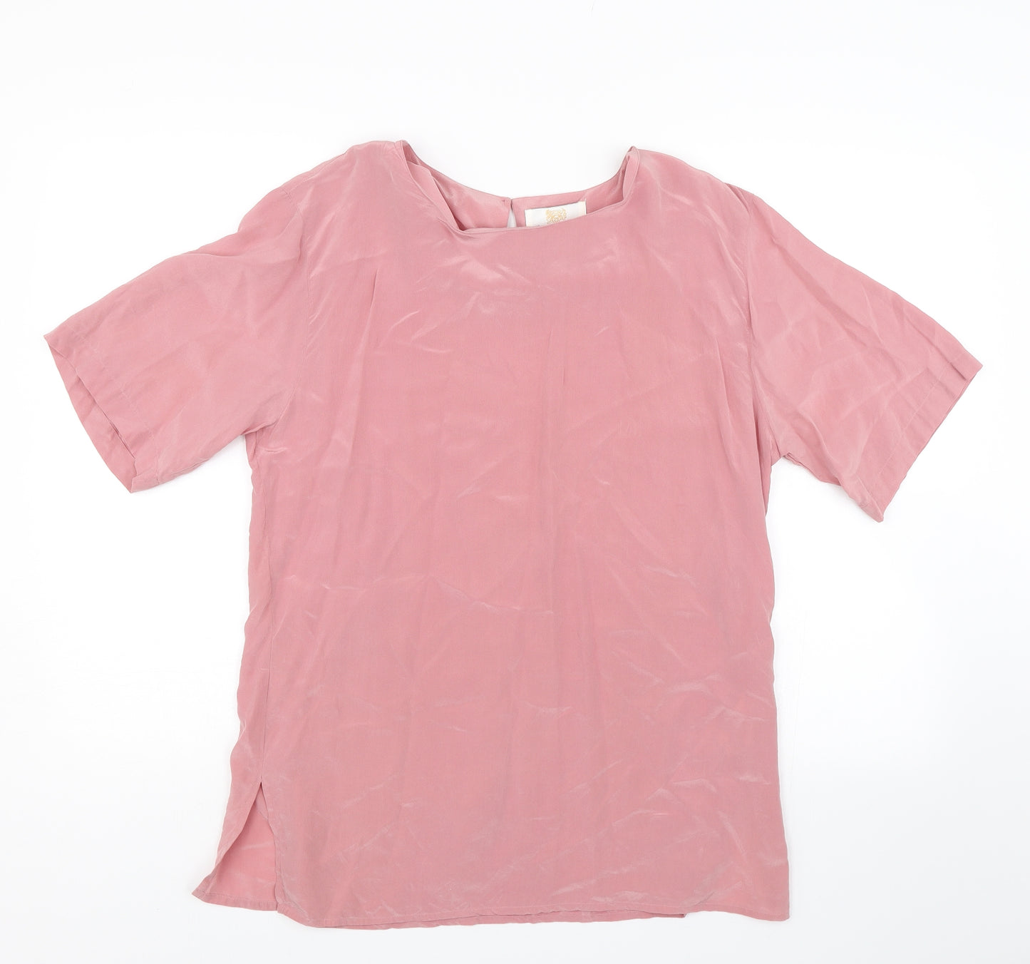 Art of silk Womens Pink   Basic Blouse Size M