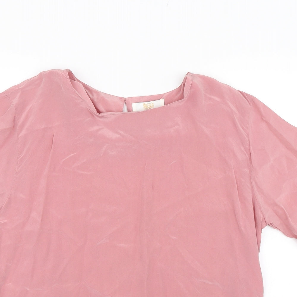 Art of silk Womens Pink   Basic Blouse Size M