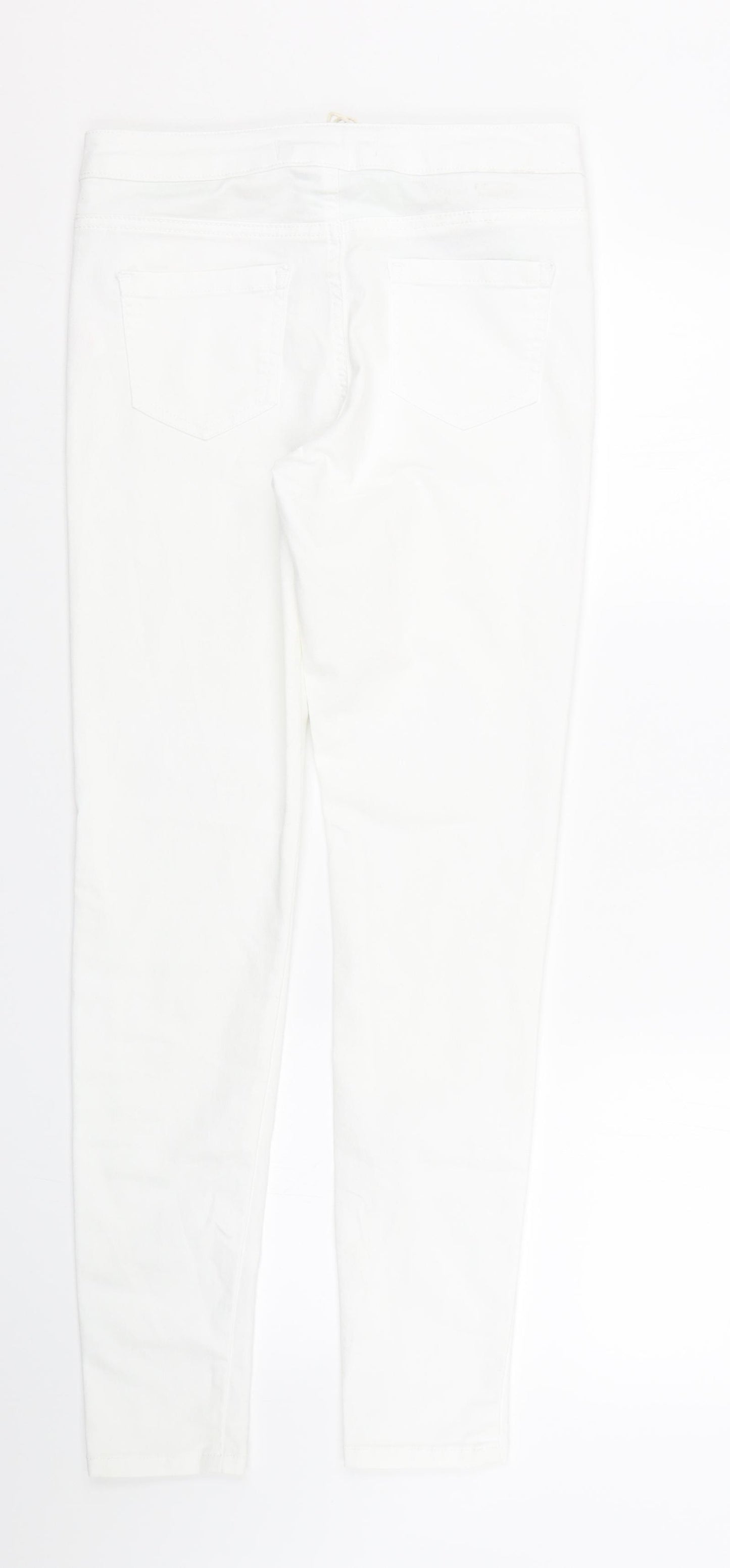 Primark Womens White  Denim Skinny Jeans Size 12 L28 in