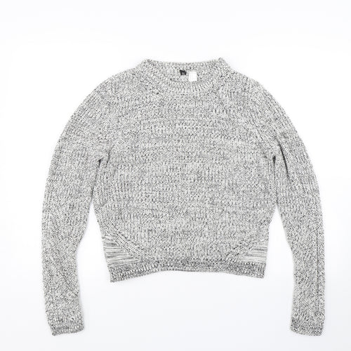 H&M Womens Grey  Knit Pullover Jumper Size M